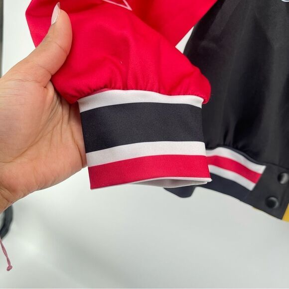 Women’s Colorblock Snap Front Lightweight 90s Letterman Varsity Jacket Small - Picture 6 of 12